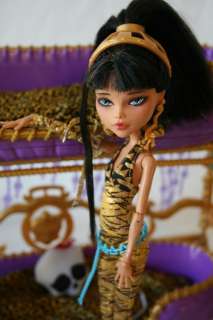 Custom Monster High Cleo Doll OOAK Repaint with Gold fashion, nefera 