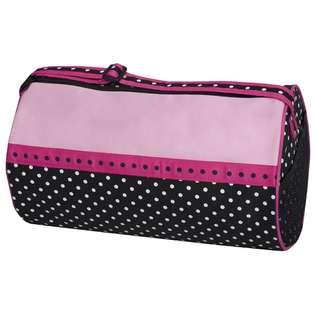 Sophias Style Sassi Black Pink Dots Medium Girls Duffel Bag With Side 