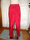 SILK Lounge Pants Womens XL Fully Lined Red Pajama Sleepwear