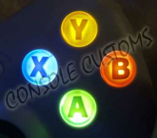 Xbox 360 controller A, B, X, Y buttons LED lighting kit  