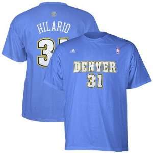  NBA adidas Denver Nuggets #31 Nene Hilario Light Blue Net 