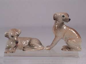 Klima Miniature Porcelain Set/2 Greyhound Dogs NEW  