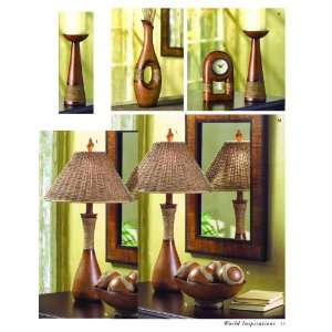 Rope Trim Curvy Style 12 Pc Vase/Desk Clock/Candleholder/Lamp/Mirror 