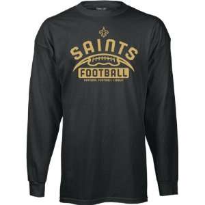  New Orleans Saints  Black  Gym Issue Long Sleeve T Shirt 