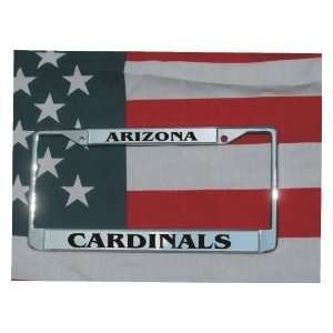  Arizona Cardinals Chrome Engraved License Plate Frame NFL 