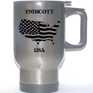  US Flag   Endicott, New York (NY) Stainless Steel Mug 