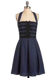 Recital from Memory Dress   Mid length, Blue, Black, Solid, Bows 