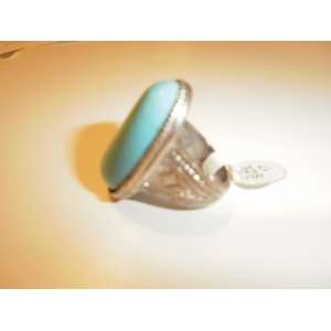  Silver Plated Turquoise Ring 