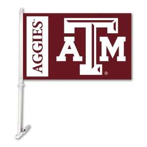   97130   Texas A&M Aggies Car Flag W/Wall Brackett