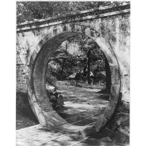    China scenes,road through aqueduct bridge,c1932