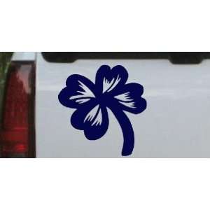 Navy 18in X 18.5in    Four Leaf Clover Car Window Wall Laptop Decal 