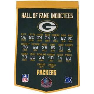 Pro Football Hall of Fame Green Bay Packers Enshrinee Banner    
