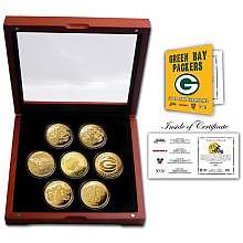 Highland Mint Green Bay Packers 4X Super Bowl Champions Ticket & Coin 