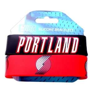  Portland Trail Blazers Rubber Wrist Band (Set of 2) NBA 