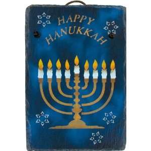  Happy Hanukkah Menorah Decorative Slate