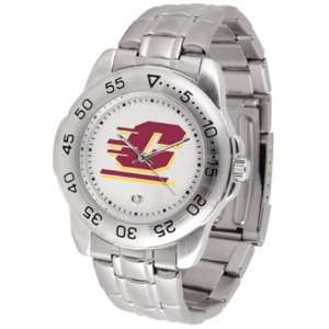  Central Michigan Chippewas Sport Steel Band Mens Watch 
