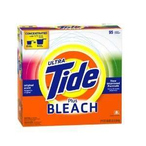  Tide Ultra Plus Bleach Original Scent Powder, 125 Loads 