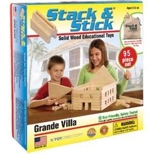  Stack & Stick Wood Building Toys   Grand Villa Toys 