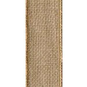  Offray Wired Edge Burlap Craft Ribbon, 4 Inch Wide by 10 