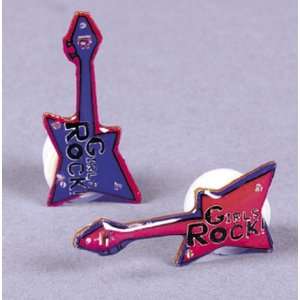  Rock Star Diva Light Up Guitar Pins (1 dz) Toys & Games