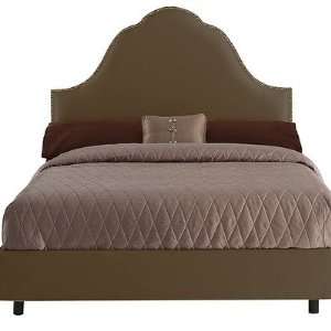  Plain High Arch Bed in Khaki Size King Furniture & Decor