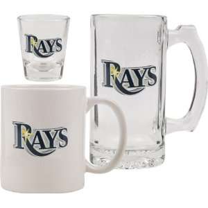 Tampa Bay Rays Glassware Set 3D Logo Tankard, Coffee Mug, Shot Glass 