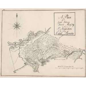  Reproduction of a 1760s Map of Fort Mossy & St. Augustine 
