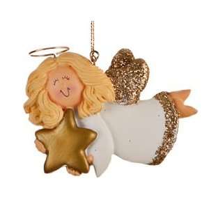    Angel with Gold Star   Girl Christmas Ornament