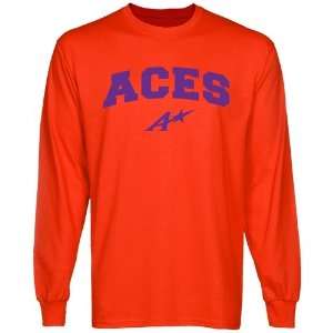   Purple Aces Orange Logo Arch Long Sleeve T shirt