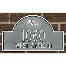 Riddell Denver Broncos Personalized Address Plaque (Pewter) with Lawn 