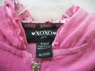 XOXO Girls Pink Two Piece Velour Set Size 6X  