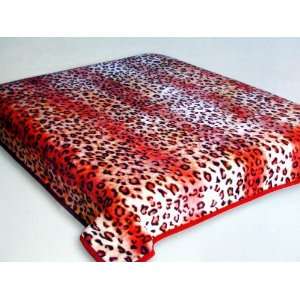  Korean Mink Blankets   leopard Skin Print