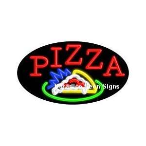  Flashing Pizza Neon Sign (Pizza Oval)