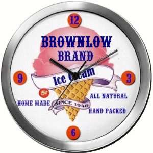  BROWNLOW 14 Inch Ice Cream Metal Clock Quartz Movement 