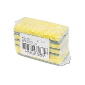  Sponge, Scrubbing, Heavy Duty, Yellow, 5/Pack UNS03006 