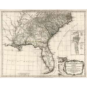   Colonial America (1776) by Bernard Romans (Archival Print Reproduction