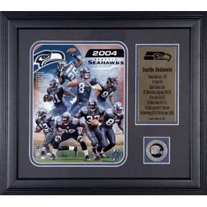  Seattle Seahawks Framed 2004 NFL Team Photograph with Team 