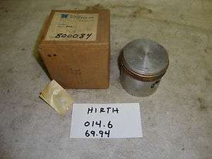 Vintage Snowmobile NOS Hirth Piston Kit Includes Rings, Pin & Clips 