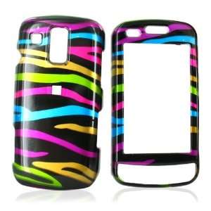  For Samsung Rogue U960 Hard Case Rainbow Zebra Black 