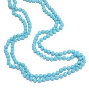 Pearl Strand Necklace; 70L With 8mm Pearls; Turquoise Pearls; Single 