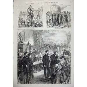  Tichborne Trial 1874 Judge Courtroom Men Old Print