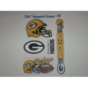   PACKERS Removable & Reusable Team Logo STATIC WINDOW CLINGS (Set of 5