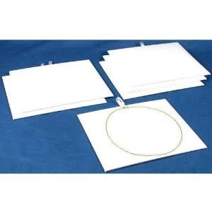  6 White Leather Jewelry Chain Display Pad Showcase Tray Inserts 