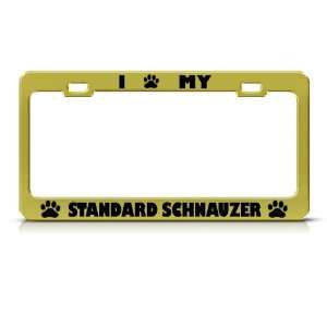 Standard Schnauzer Dog Animal Metal license plate frame Tag Holder
