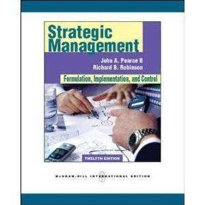Strategic Management Formulation by John Pearce 12E(G) 9780078137167 