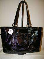Coach Patent Leather Gallery Tote 10380 10380m Black  NEW 
