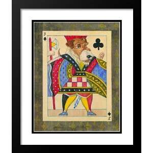   and Double Matted Art 20x23 Terrier Jack of Clubs