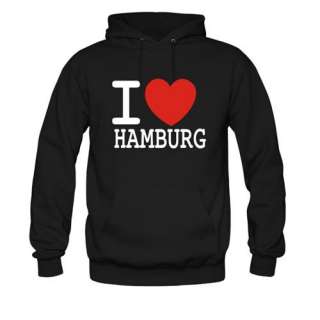 LOVE HAMBURG Kapuzen Sweatshirt Hooded S M L XL XXL.  