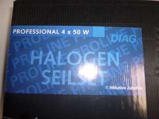 DIAG 12V Seilset PROFESSIONAL Set 4x50Watt Seilsystem Halogen #94506 