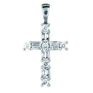 14K White Gold 0.25cttw Granted Prayers Channel Set Baguette and Round 